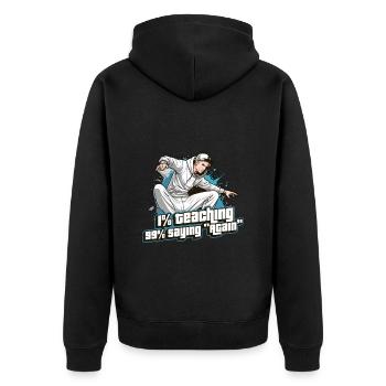 Dance Teacher 1% Teaching 99% Dance Instructor - Unisex Premium Organic Zip Hoodie - black - Back - Nico (187cm)