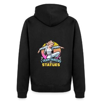 Dance Teacher I Train Dancers Dance Instructor - Unisex Premium Organic Zip Hoodie - black - Back - Nico (187cm)