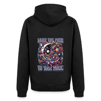 Astrologue Éclairer le chemin vers votre divination - Veste à capuche bio Premium Unisexe - noir - Dos - Nico (187cm)