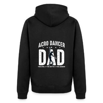 Acro Dancer Papa L’idole Le mythe aime l’acrobatie - Veste à capuche bio Premium Unisexe - noir - Dos - Nico (187cm)