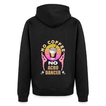 Acro Dancer Pas de café Pas de gymnastique Amateur de café - Veste à capuche bio Premium Unisexe - noir - Dos - Nico (187cm)