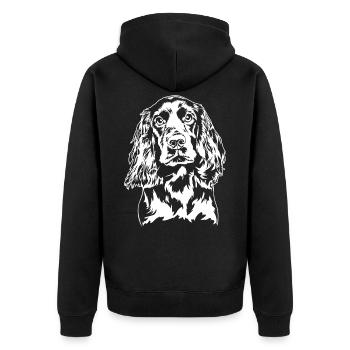 Boykin Spaniel Portrait Chien Chien Wilsigns - Veste à capuche bio Premium Unisexe - noir - Dos - Nico (187cm)