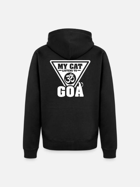 Cat Shirt-Goa - Unisex Premium Organic Zip Hoodie - black