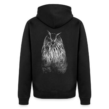 Le sourire de M. Owl. Hibou, hibou - Veste à capuche bio Premium Unisexe - noir - Dos - Nico (187cm)