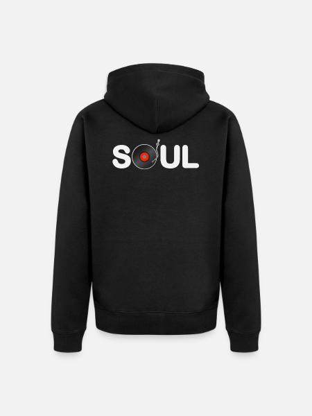 soul music - Unisex Premium Organic Zip Hoodie - black
