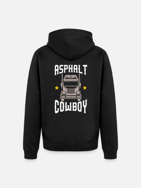 Asphalt Cowboy Shirt - Unisex Premium Organic Zip Hoodie - black
