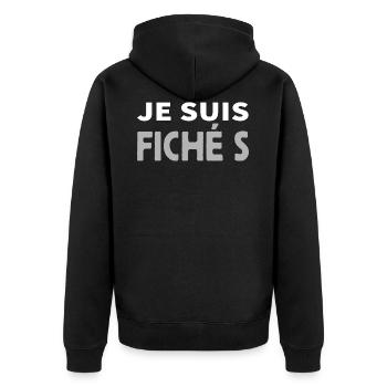 Je suis fiché S - Veste à capuche bio Premium Unisexe - noir - Dos - Nico (187cm)