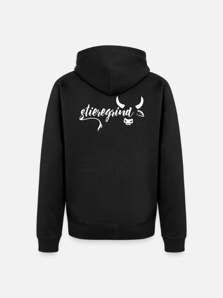 Schweiz Schweizerdeutsch Stieregrind! - Unisex Premium Bio Zip Hoodie - Schwarz