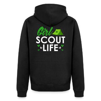 Scout Girl Life - Scouts Girl Scouts - Veste à capuche bio Premium Unisexe - noir - Dos - Nico (187cm)