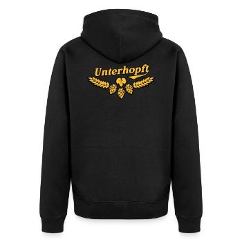 Unterhopft, Contour - Veste à capuche bio Premium Unisexe - noir - Dos - Nico (187cm)