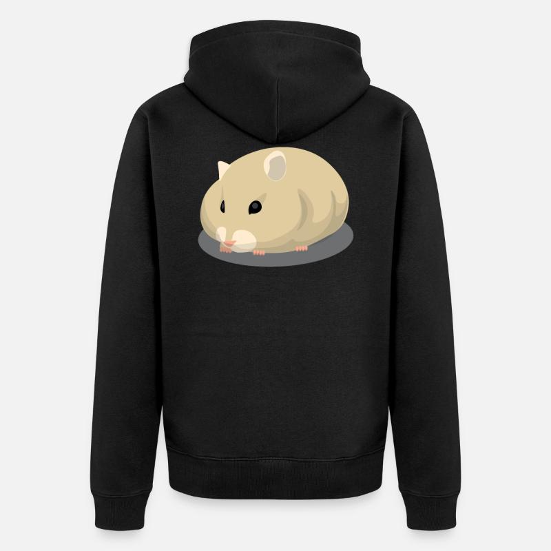 Joli hamster brun clair - Veste à capuche bio Premium Unisexe - noir