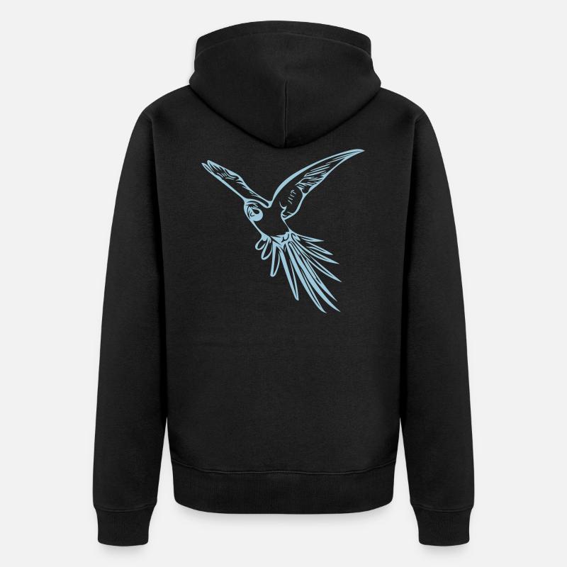 perroquet - Veste à capuche bio Premium Unisexe - noir