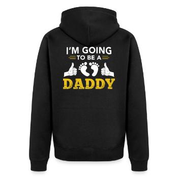 I'm Going To Be A Daddy - Future Dad Dad - Unisex Premium Organic Zip Hoodie - black - Back - Nico (187cm)