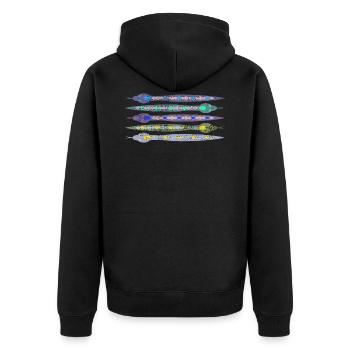 snakes - Unisex Premium Organic Zip Hoodie - black - Back - Nico (187cm)