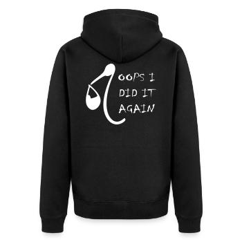 oops je l'ai fait à nouveau - Veste à capuche bio Premium Unisexe - noir - Dos - Nico (187cm)