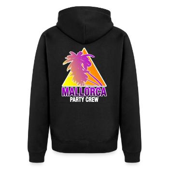 Mallorca Party Crew Island Spain Holiday Holidays - Unisex Premium Organic Zip Hoodie - black - Back - Nico (187cm)