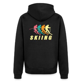 Cadeau pour skieur Skier Legend - Veste à capuche bio Premium Unisexe - noir - Dos - Nico (187cm)