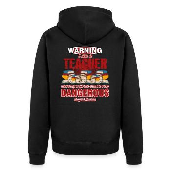 Cadeau d'enseignant - cadeau d'enseignant - tshirt - Veste à capuche bio Premium Unisexe - noir - Dos - Nico (187cm)