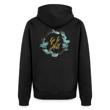 Idée de cadeau de guirlande de fleurs de l'enfer - Veste à capuche bio Premium Unisexe - noir - Dos - Nico (187cm)