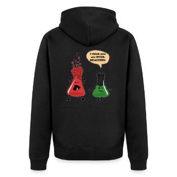 Conception de thé en tube à essai Science - Veste à capuche bio Premium Unisexe - noir - Dos - Nico (187cm)