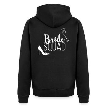 Bride Squad - Unisex Premium Organic Zip Hoodie - black - Back - Nico (187cm)