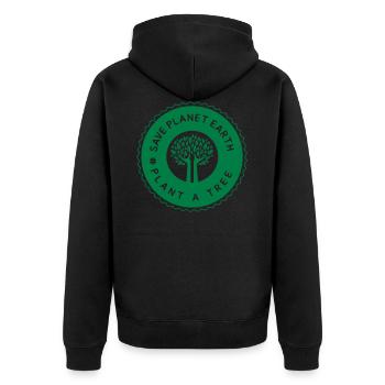 Protection de l’environnement Terre mère Protection de l’environnement Environnement - Veste à capuche bio Premium Unisexe - noir - Dos - Nico (187cm)