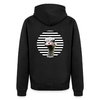 COOL SEIN BIRD FUNNY ANIMALS ZOO RAYÉ - Veste à capuche bio Premium Unisexe - noir - Dos - Nico (187cm)