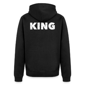 Roi patron roi roi - Veste à capuche bio Premium Unisexe - noir - Dos - Nico (187cm)