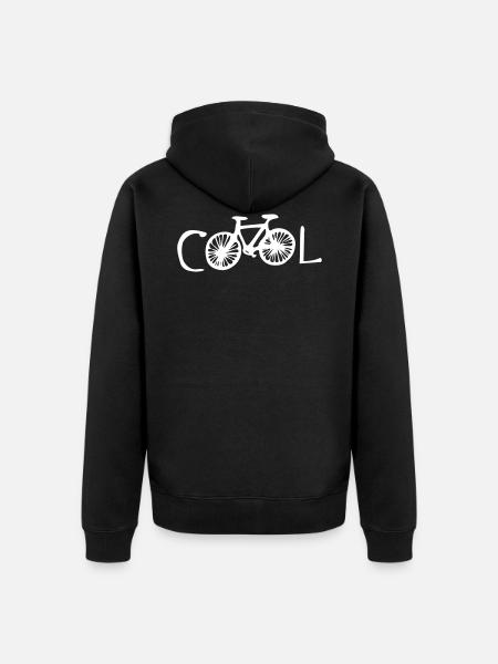 bike cool - Unisex Premium Organic Zip Hoodie - black