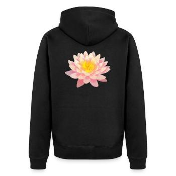 Lotus - Veste à capuche bio Premium Unisexe - noir - Dos - Nico (187cm)