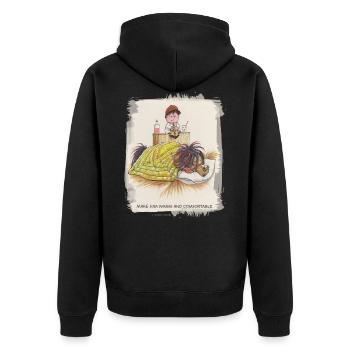 Thelwell - Pony sleeping - Veste à capuche bio Premium Unisexe - noir - Dos - Nico (187cm)