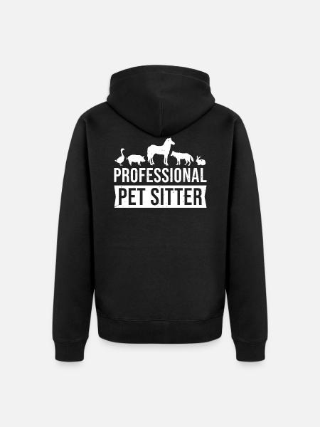 Professional pet sitter - Unisex Premium Organic Zip Hoodie - black