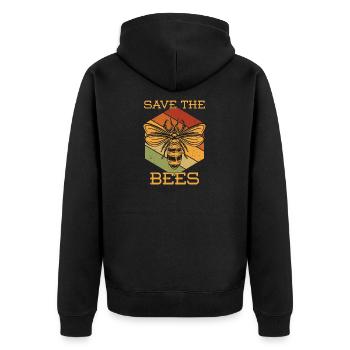 Sauvez les abeilles - Veste à capuche bio Premium Unisexe - noir - Dos - Nico (187cm)