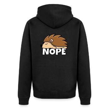 Nope porc-épic - Veste à capuche bio Premium Unisexe - noir - Dos - Nico (187cm)