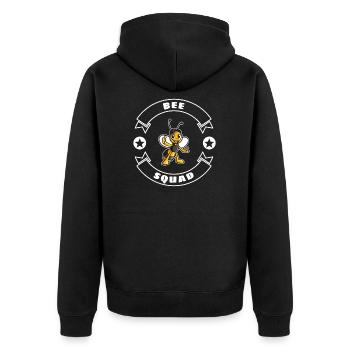 Bee Squad - Unisex Premium Organic Zip Hoodie - black - Back - Nico (187cm)