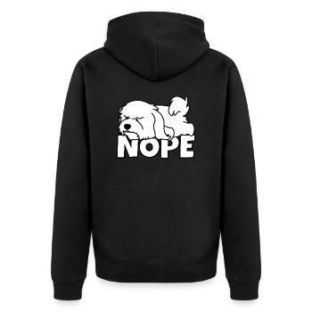 Nope chien maltais - Veste à capuche bio Premium Unisexe - noir - Dos - Nico (187cm)