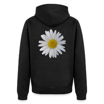 Fleurs marraines fleur, fleurs, fleur, floral - Veste à capuche bio Premium Unisexe - noir - Dos - Nico (187cm)
