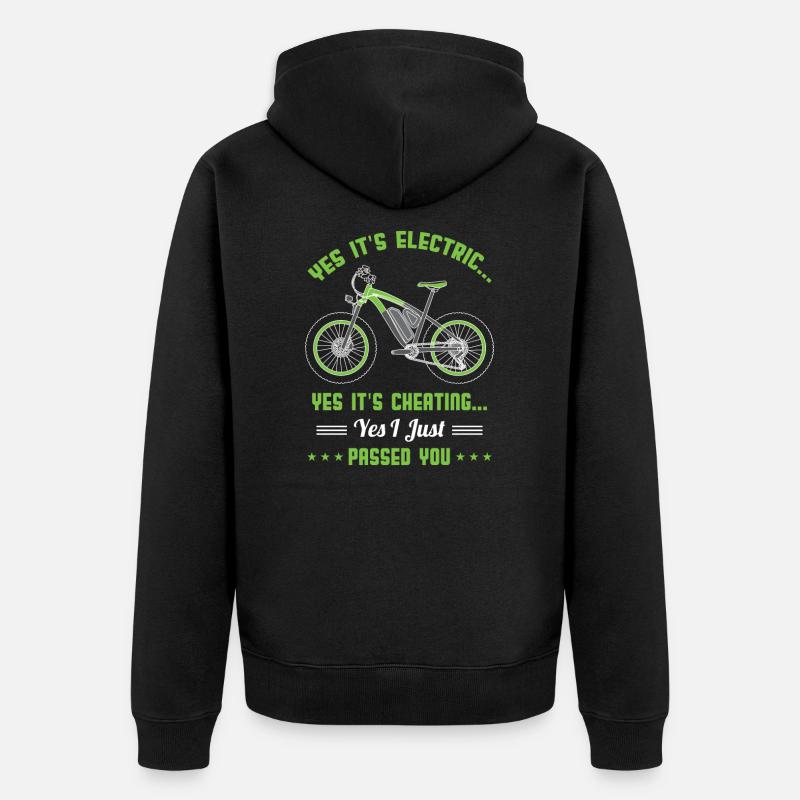 Vélo électrique tricherie vélo électrique - Veste à capuche bio Premium Unisexe - noir