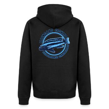 Cichlide Maingano Buntbarsch Malawi Mbuna Aquarium - Unisex Premium Bio Zip Hoodie - Schwarz - Hinten - Nico (187cm)