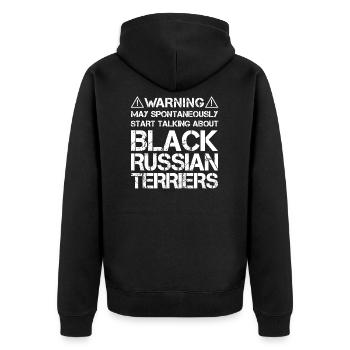 Terrier noir russe - Veste à capuche bio Premium Unisexe - noir - Dos - Nico (187cm)