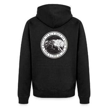 Cadeau de mythologie de loup Viking Viking - Veste à capuche bio Premium Unisexe - noir - Dos - Nico (187cm)
