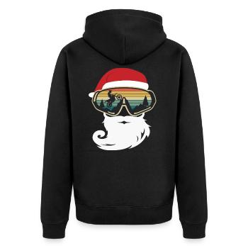 Motocross Christmas Motorbike Biker Gift - Unisex Premium Organic Zip Hoodie - black - Back - Nico (187cm)