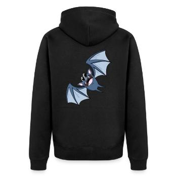 chauve souris - Veste à capuche bio Premium Unisexe - noir - Dos - Nico (187cm)