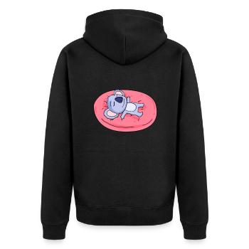 Koala bear - Unisex Premium Organic Zip Hoodie - black - Back - Nico (187cm)