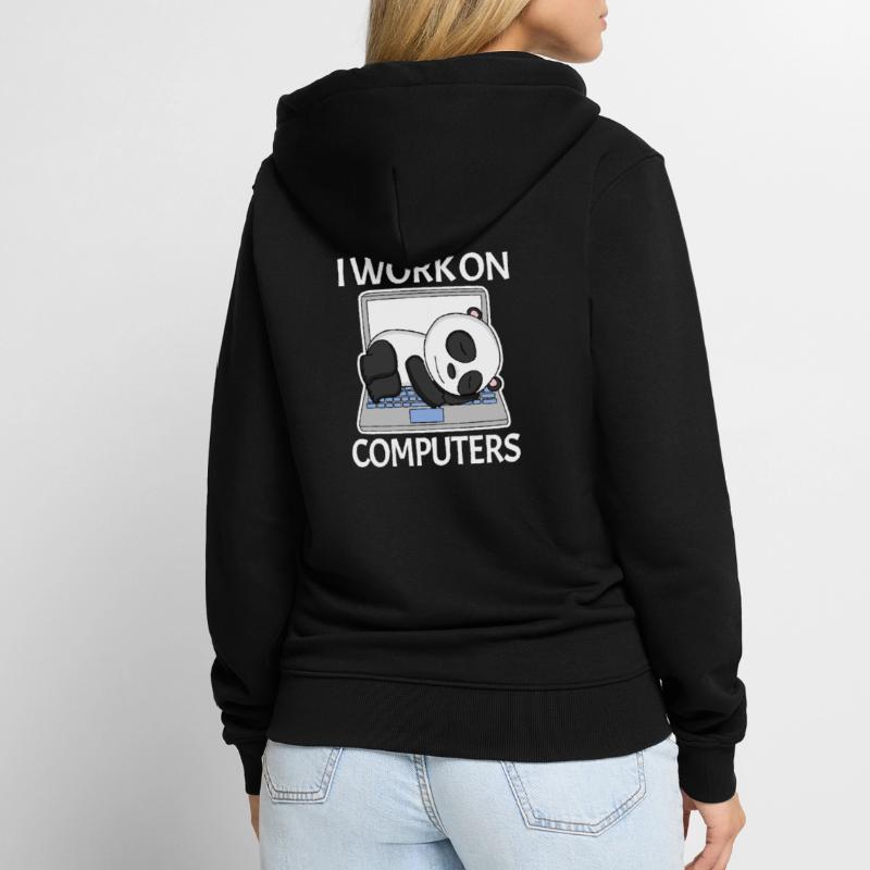 Computer Nerd Programmierer Herren Geschenk Unisex Premium Bio Zip Hoodie