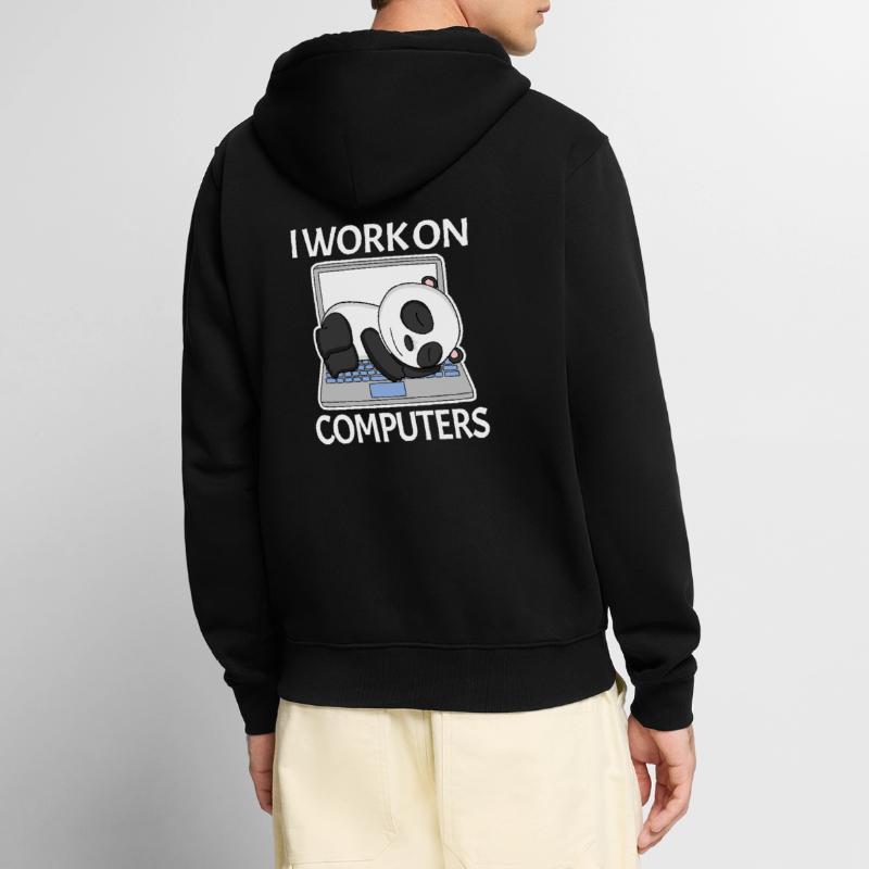 Computer Nerd Programmierer Herren Geschenk Unisex Premium Bio Zip Hoodie
