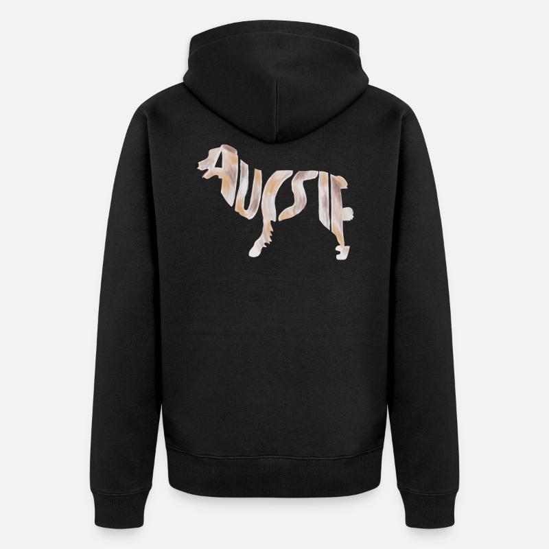 Aussie Red Merle - Veste à capuche bio Premium Unisexe - noir