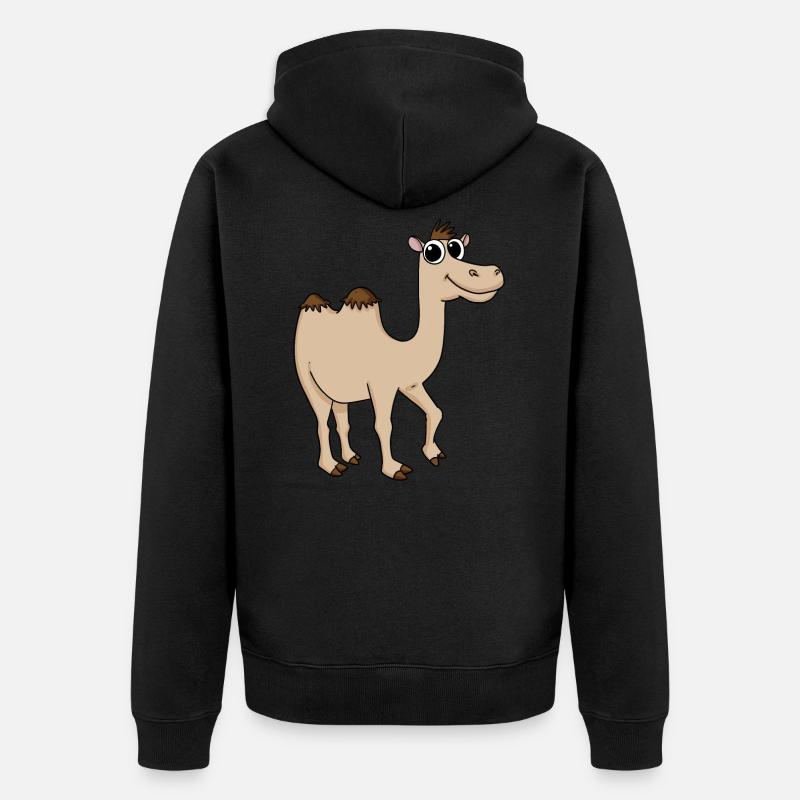 Chameau mignon - Veste à capuche bio Premium Unisexe - noir