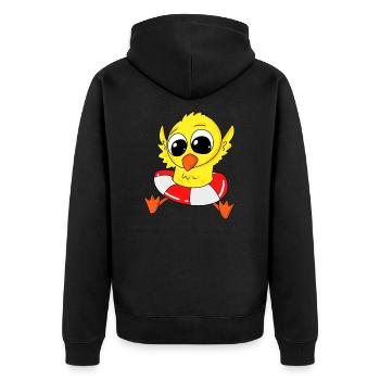 Canard mer baignade piscine en plein air piscine piscine - Veste à capuche bio Premium Unisexe - noir - Dos - Nico (187cm)
