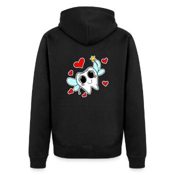 La magie des dents de la fée des dents - Veste à capuche bio Premium Unisexe - noir - Dos - Nico (187cm)